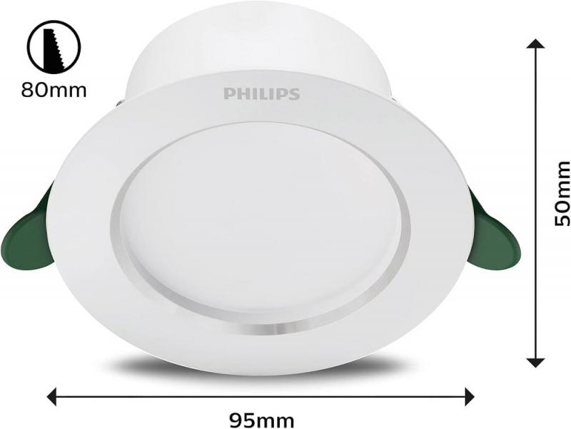 Philips Diamond Cut UE ultraeffizienter Einbauspot 2W, Einbau-Durchmesser 8 cm, weiß, 3000K
