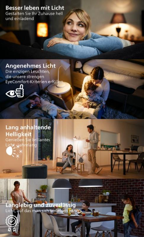 PHILIPS E27 Classic LED Lampe 3,4 Watt wie 40 Watt warmweiß WarmGlow dimmbar