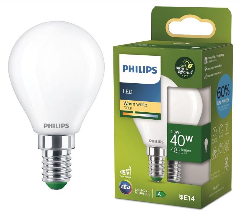  Philips LED E14 Lampe Tropfenform 2,3W wie 40W warmweisses Licht Ultra Efficient