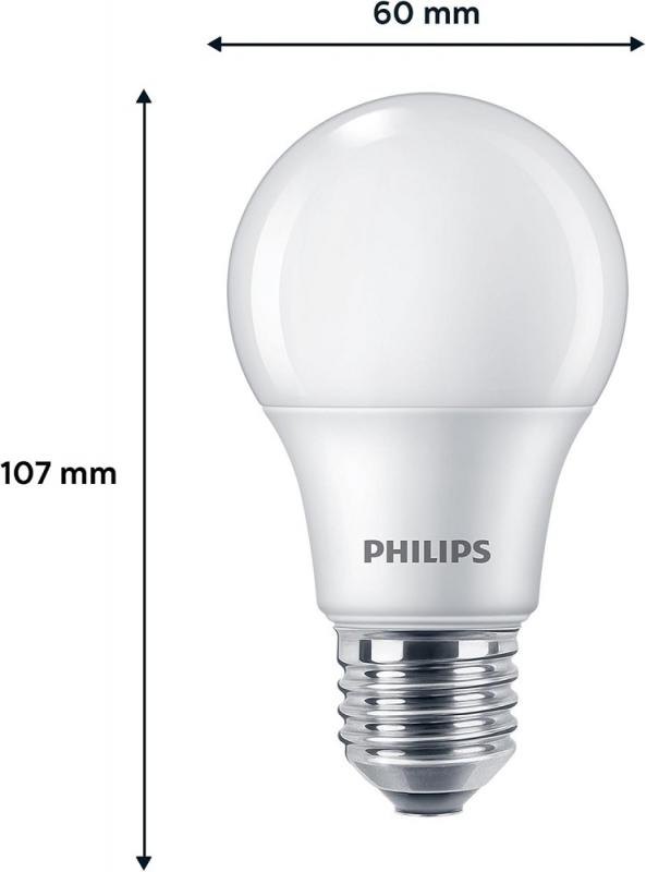 Sparset 6er PHILIPS E27 LED Lampe wie 60W warmweißes blendfreies Licht