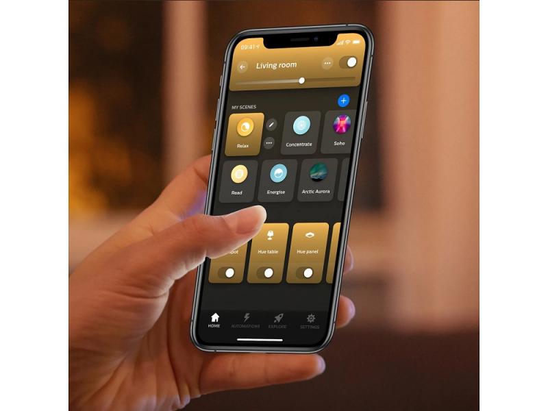 Philips Hue Philips White Ambiance Panelleuchte Aurelle 120x30cm / Zigbee oder Bluetooth in Weiß