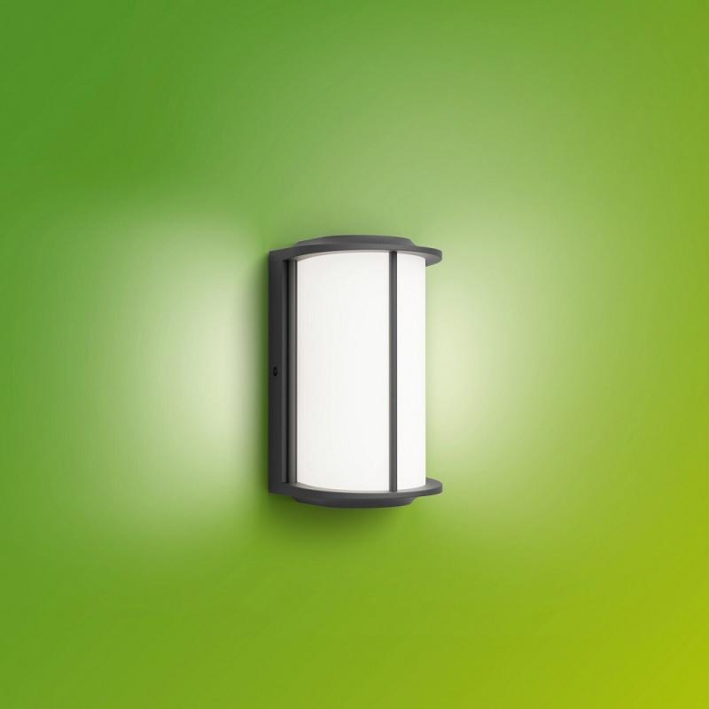 Philips Außenwandleuchte Reese Anthrazit - warmweißes Licht