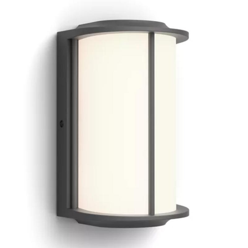 Philips Außenwandleuchte Reese Anthrazit - warmweißes Licht