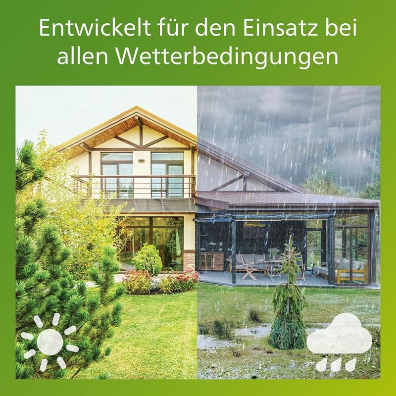 Philips ultraeffiziente Außenleuchte Otis in stilvollem Edelstahl mit warmweißem Licht IP44