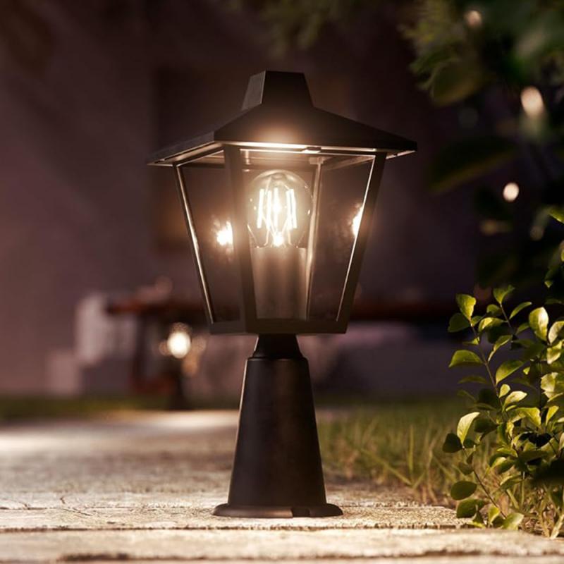 Philips Wegeleuchte Kinno in Schwarz mit E27 Fassung