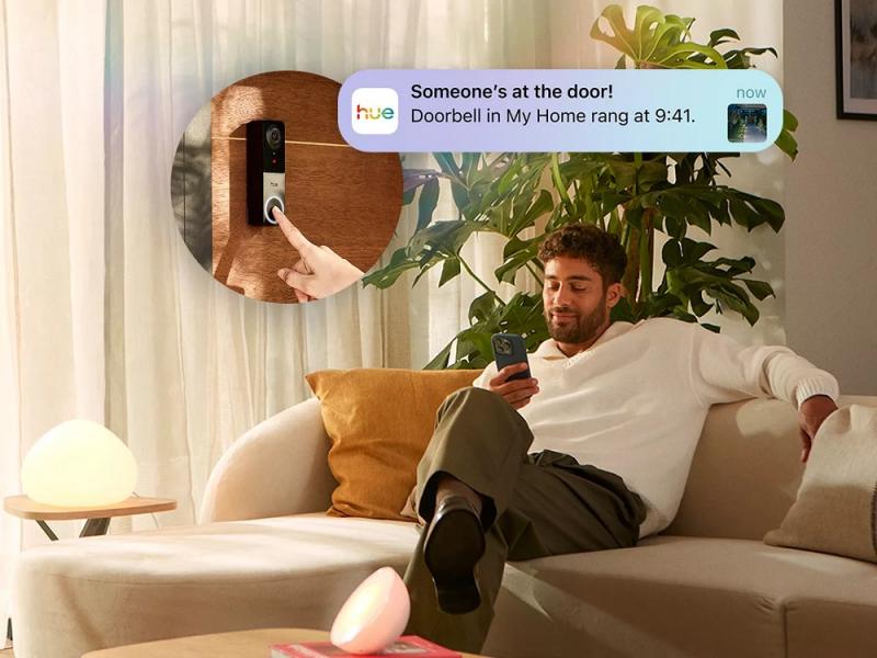 Philips Hue Secure kabelgebundene Video-Türklingel mit Bewegungserkennung + Chime