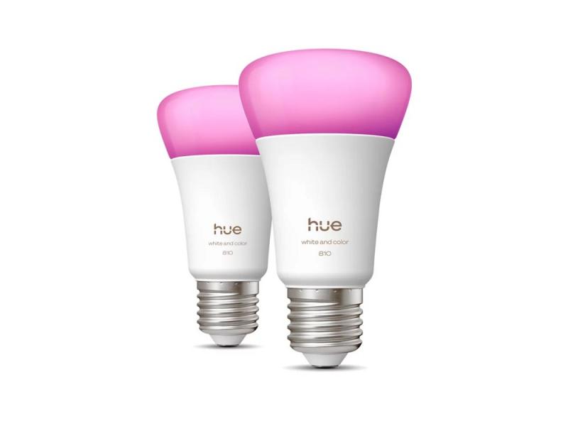 2er Set Philips Hue White & Color Ambiance mit 2 x E27 RGBW LED Lampen - mehrfarbig und dimmbar