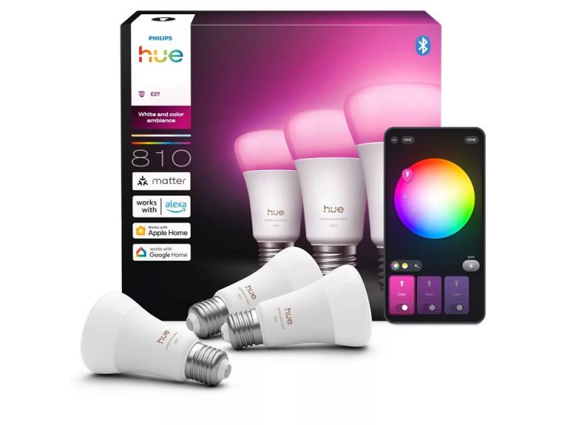 3er Set Philips Hue White & Color Ambiance E27 LED Lampe 6W wie 60W - RGBW dimmbar