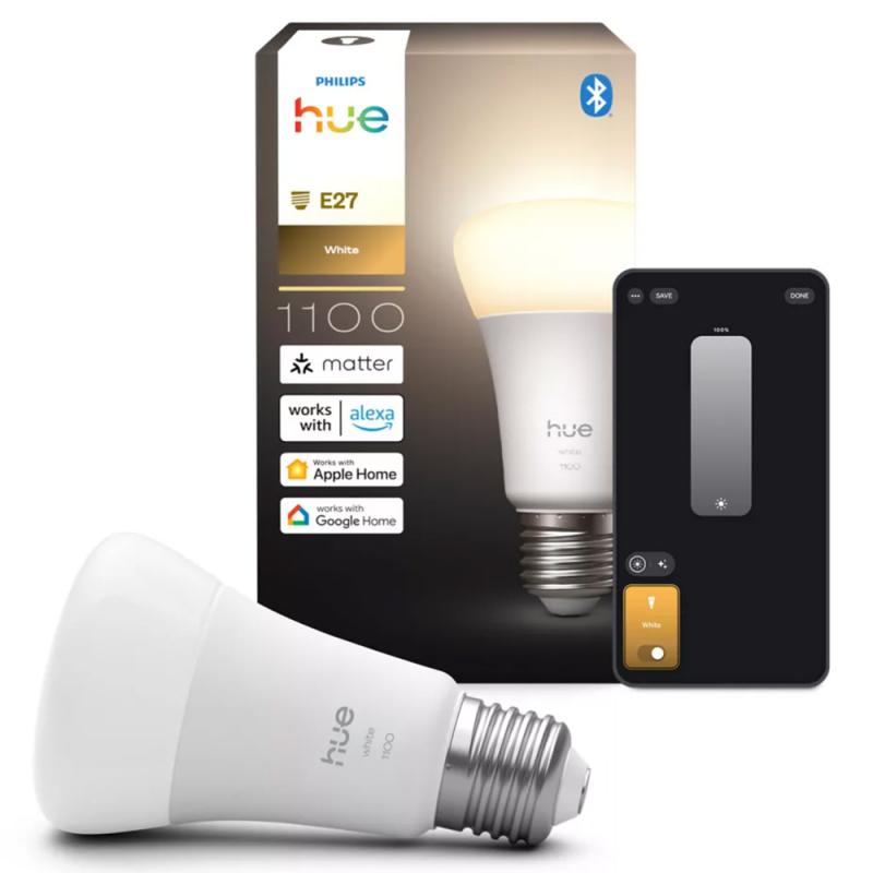 Philips Hue E27 LED Lampe 9,5W wie 75W warmweißes Licht dimmbar