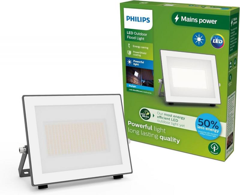 Philips Lois ultraeffizienter Flutlichtstrahler für den Außenbereich - 24 Watt, 5000K Tageslicht, Anthrazit