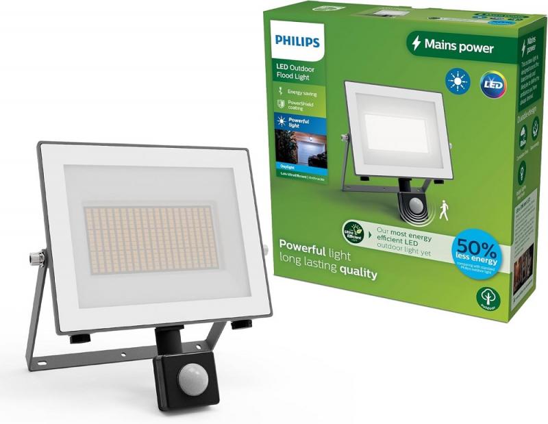 Philips Lois ultraeffizienter Flutlichtstrahler für den Außenbereich - 24 W, 5000K Tageslicht, Anthrazit