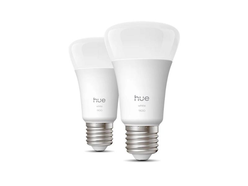 2er Set Philips Hue E27 LED Lampen 9,5W wie 75W warmweißes Licht dimmbar