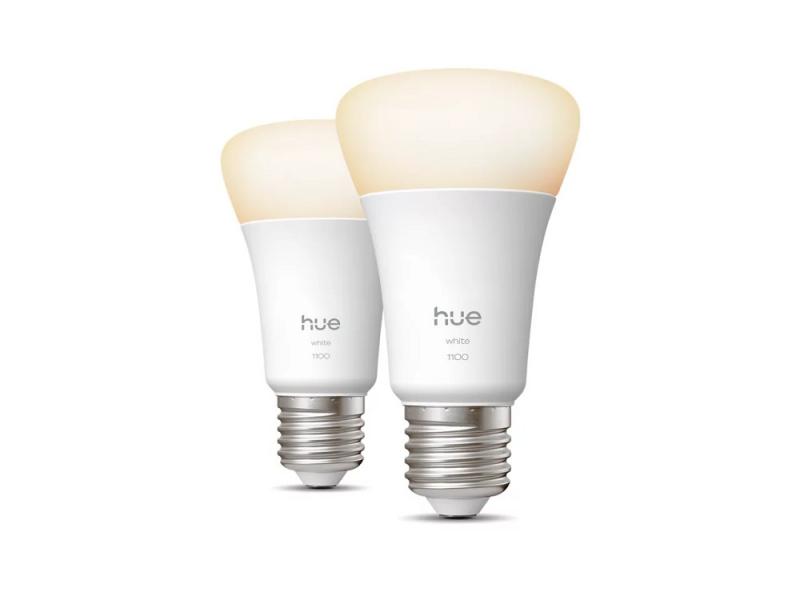 2er Set Philips Hue E27 LED Lampen 9,5W wie 75W warmweißes Licht dimmbar