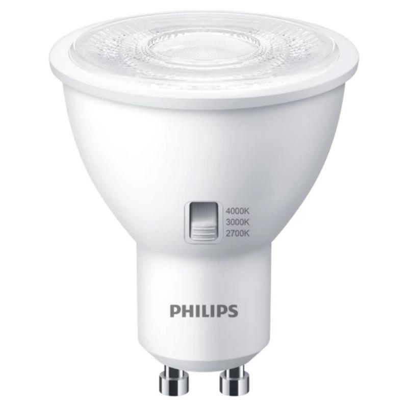 Nur noch angezeigter Bestand verfügbar: Philips GU10 PAR16 CorePro LED Reflektor 36 Grad Wimkel 4,8W wie 50W dimmbar cct Schalter zum einstellen der Farbtemperatur