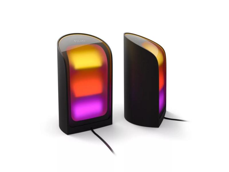 2er Set Philips Hue Play Wallwasher Tischleuchte RGB in Schwarz