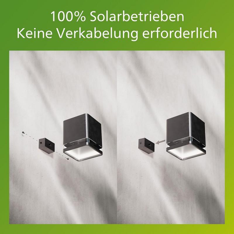Philips Virona Solar-Wandleuchte für den Außenbereich