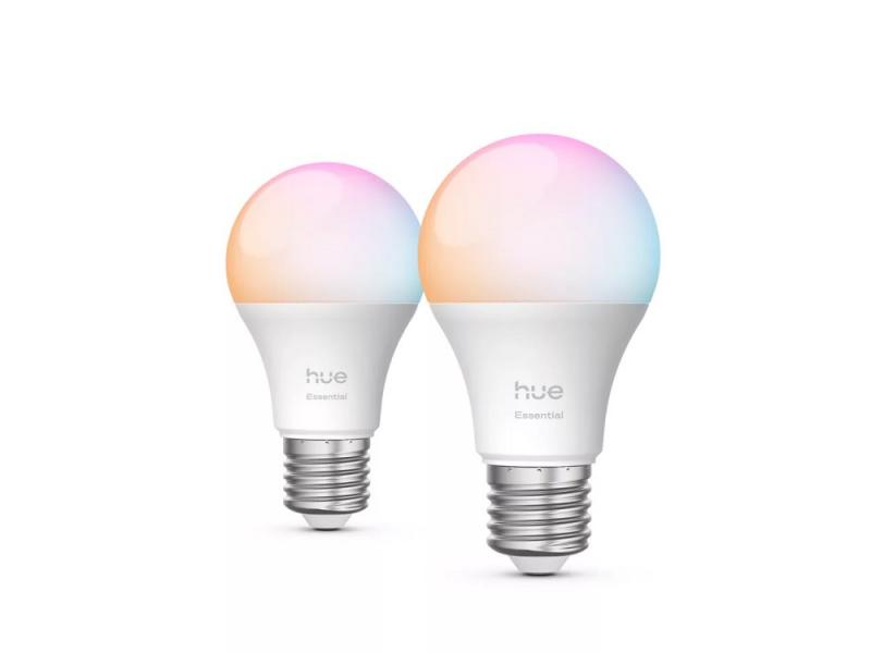 2er Set Philips Hue Essential E27 LED Lampe 8W wie 60W -  RGBW dimmbar