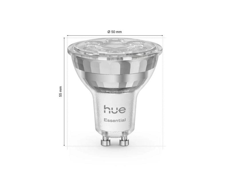 2er-Pack Philips Hue GU10 White & Color Ambiance Essential Spot 4,7W wie 50W RGBW Farbwechsel 36 Grad