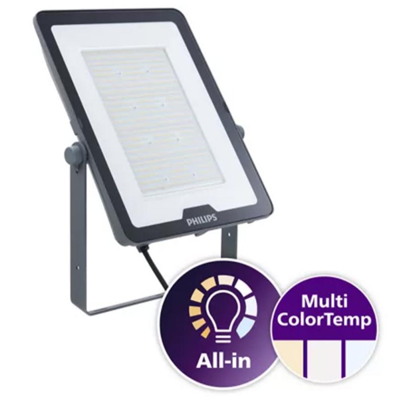 Philips Leistungsstarker LED-Scheinwerfer BVP169 LED210/830 180W IP65 Farbtemperatur einstellbar von warm bis kalt