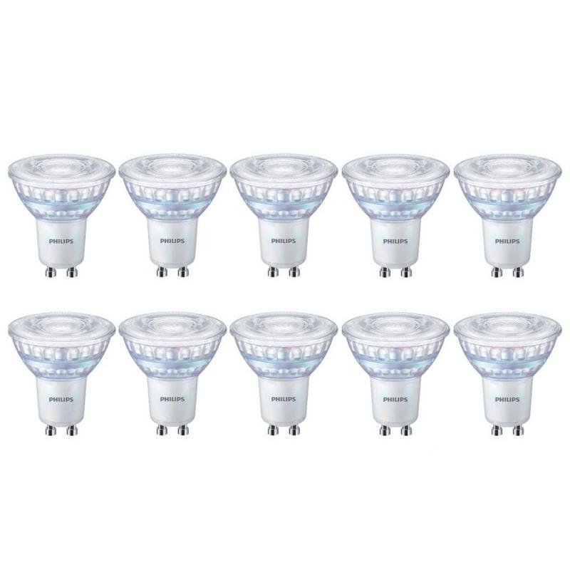 10er Pack Philips GU10 MASTER LED Spot Value 5,5W wie 80W 4000K neutralweiß 36° dimmbar für Akzentbeleuchtung
