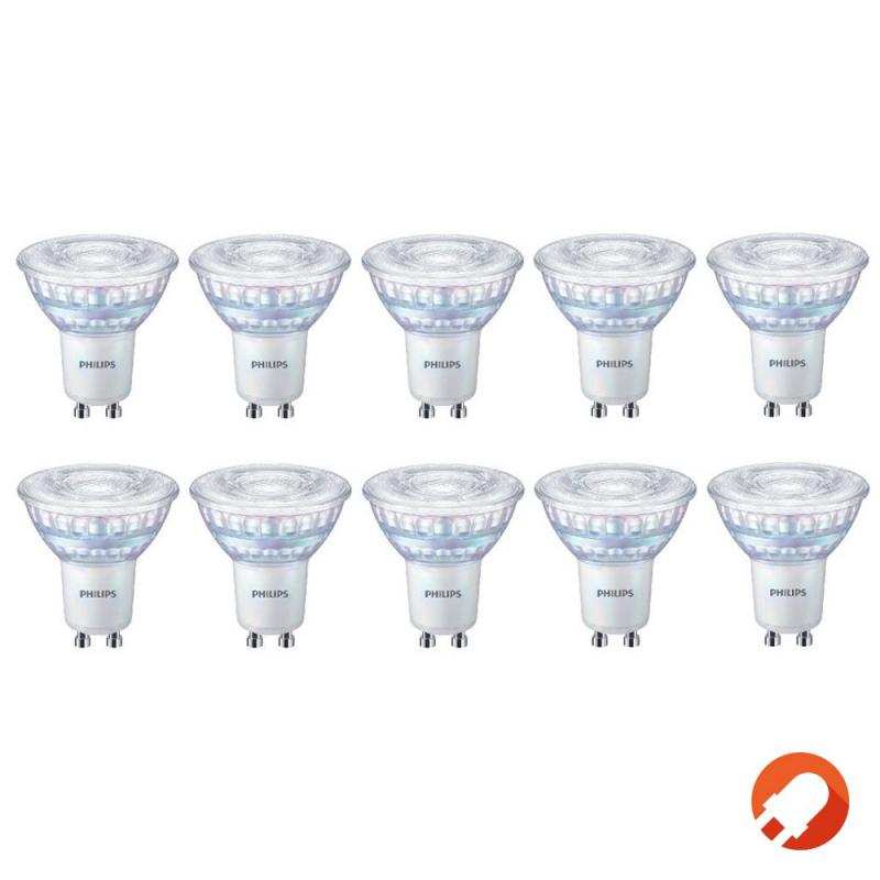 10er Pack Philips GU10 MASTER LED Spot Value 5,5W wie 80W 3000K warmweiß 36° dimmbar für Akzentbeleuchtung