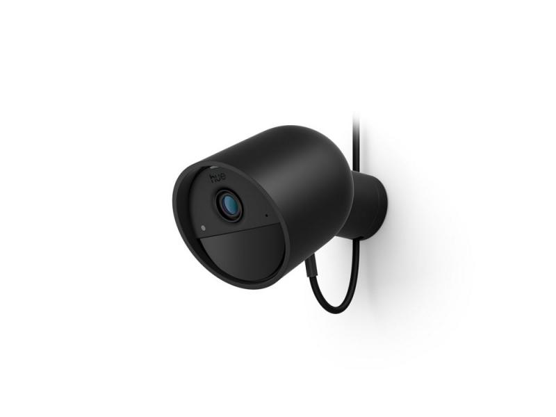 Philips Hue Secure kabelgebundene Smart Home Überwachungskamera Full HD Video drinnen oder draußen schwarz