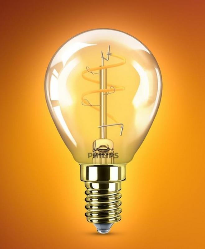 PHILIPS E14 LED Lampe Bernstein 3,1W wie 25W dimmbar 2200K extra warmweißes gemütliches Licht 90Ra