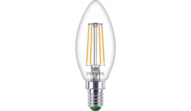 Philips E14 LED Filament-Kerzenlampe 3,8W wie 60W warmweisses Licht Ultra Efficient