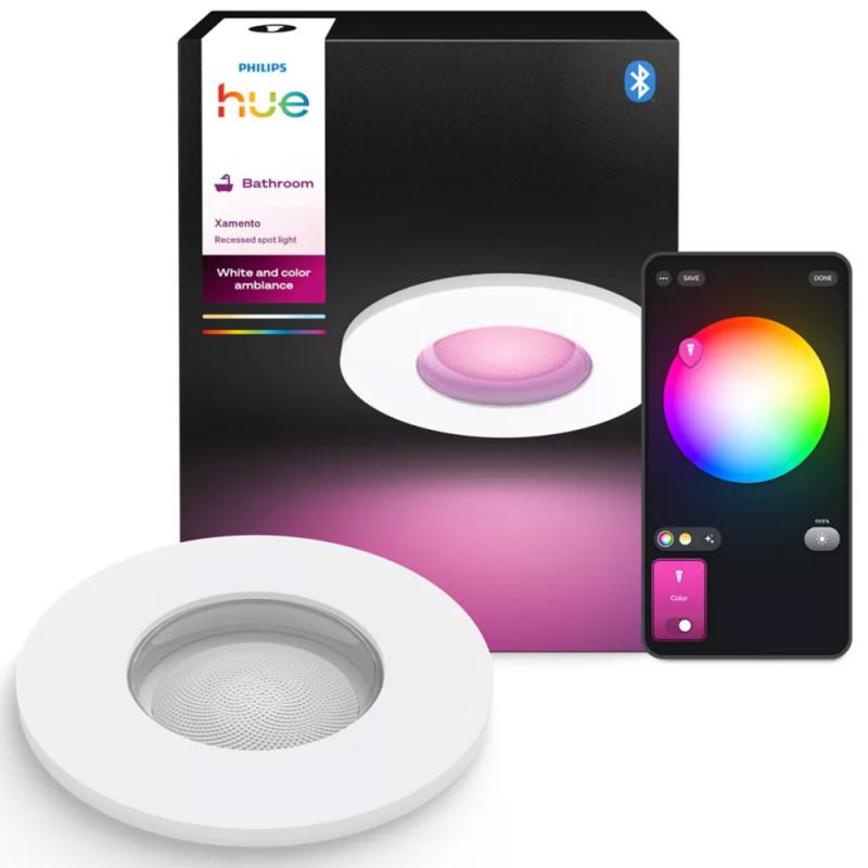 Philips Hue White & Color Ambiance 1er Xamento Einbauspot in weiß IP44 - geeignet für Badezimmer