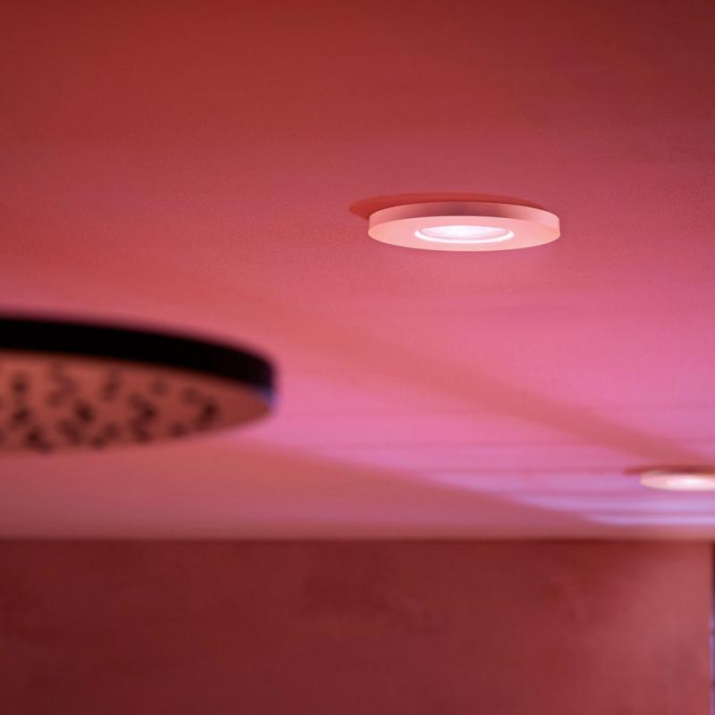 Philips Hue White & Color Ambiance 1er Xamento Einbauspot in weiß IP44 - geeignet für Badezimmer