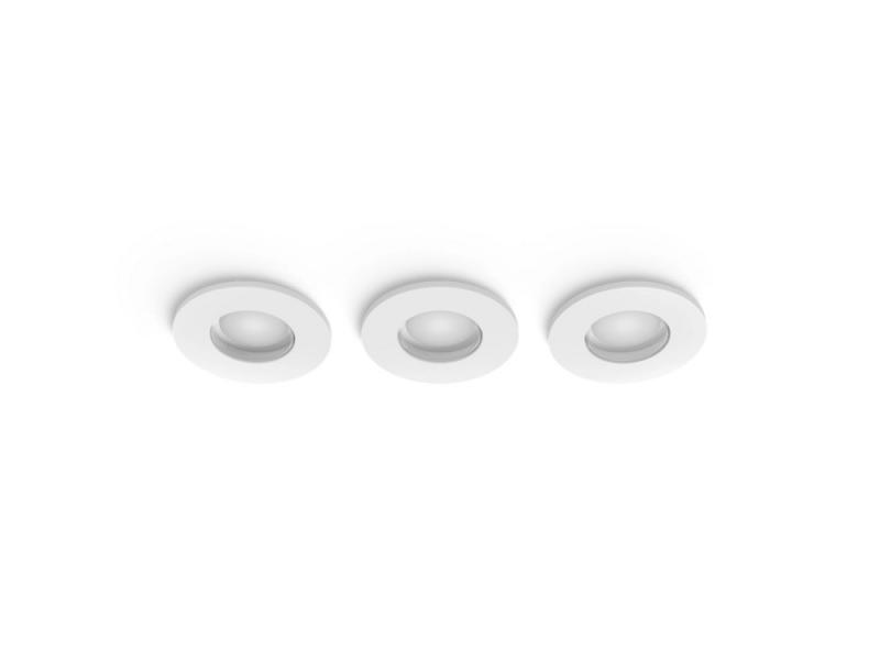 3er-Pack Philips Hue White & Color Ambiance 1er Xamento Einbauspot in weiß IP44 - geeignet für Badezimmer