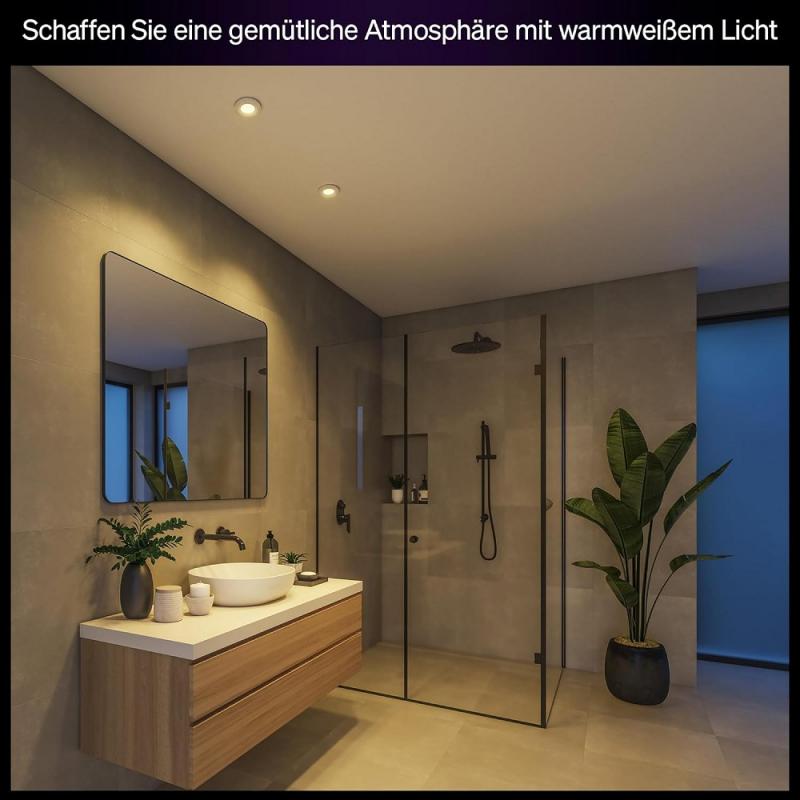 3er Set Philips Hue White Ambiance LED Einbauleuchte Adore in Weiß Bluetooth & ZigBee IP44 Bad geeignet