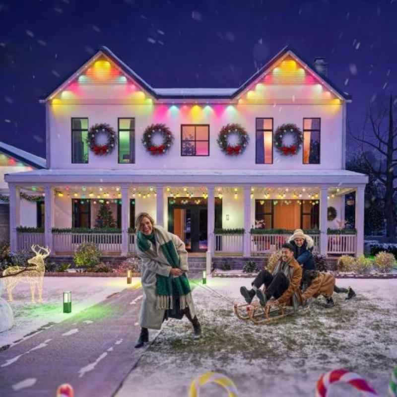 Philips Hue Festavia Lichterkette 9m Erweiterung 16 Lichtpunkte, weiß für außen IP54 RGB IP65