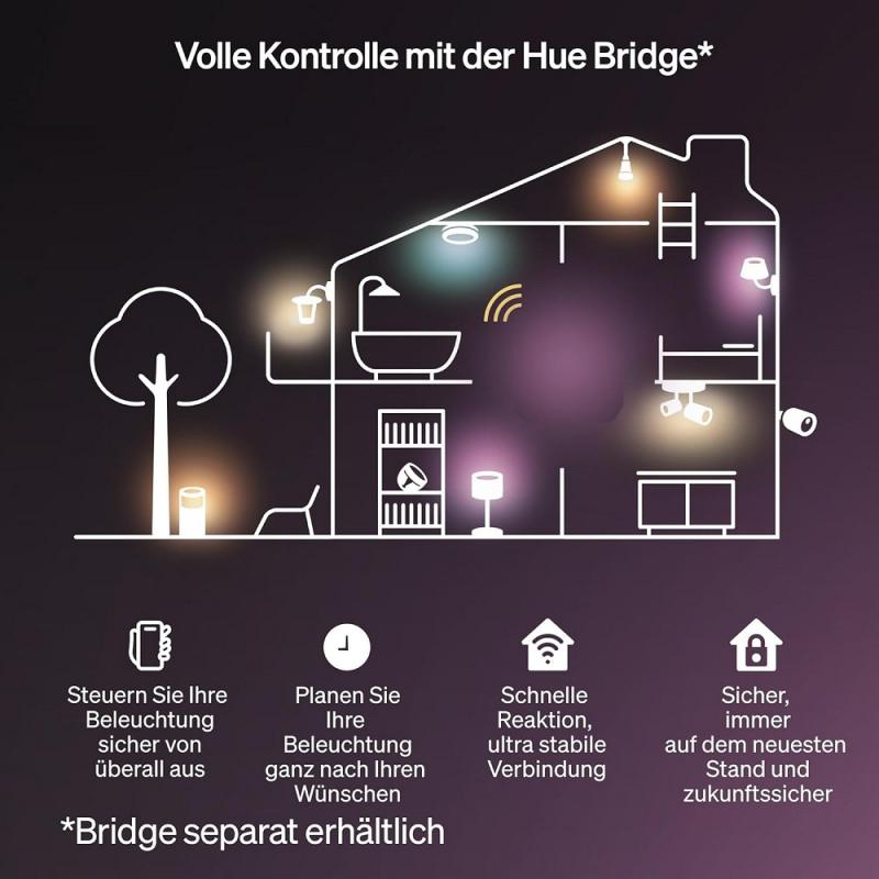 Philips Hue Essential Flex Lightstrip 5 m, RGB, flexible Innenbeleuchtung, App- und Sprachsteuerung, kompatibel mit Alexa, Google Assistant und Apple Home