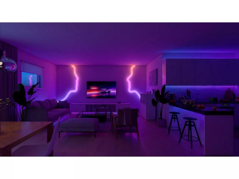 Philips Hue Essential Flex Lightstrip 5 m, RGB, flexible Innenbeleuchtung, App- und Sprachsteuerung, kompatibel mit Alexa, Google Assistant und Apple Home