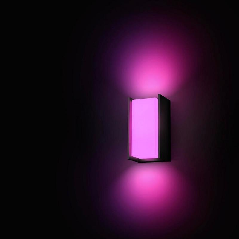 Philips Hue Turaco Wandleuchte Outdoor in Anthrazit aus Aluminium IP44 steuerbar via App - ZigBee, RGB und TW