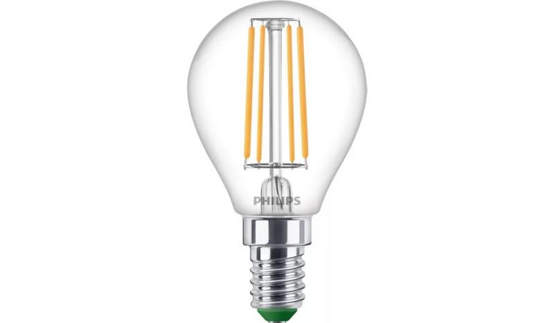 6er Set Philips LEDclassic UltraEfficient P45 E14 2,3W 485lm 2700K Klar – extrem effiziente Filament-Tropfenlampe wie 40 Watt
