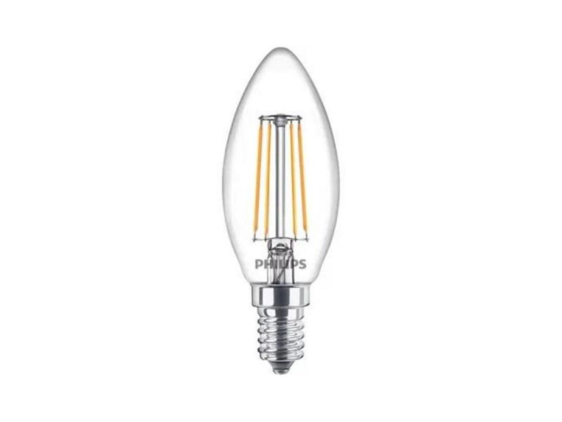 3er Set Philips LED Kerzenlampe B35 E14 4W 470lm 2700K Klar – wie 40 Watt