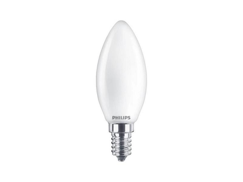 6er Set Philips LED Kerzenlampe B35 E14 4W 470lm 2700K Frosted – wie 40 Watt