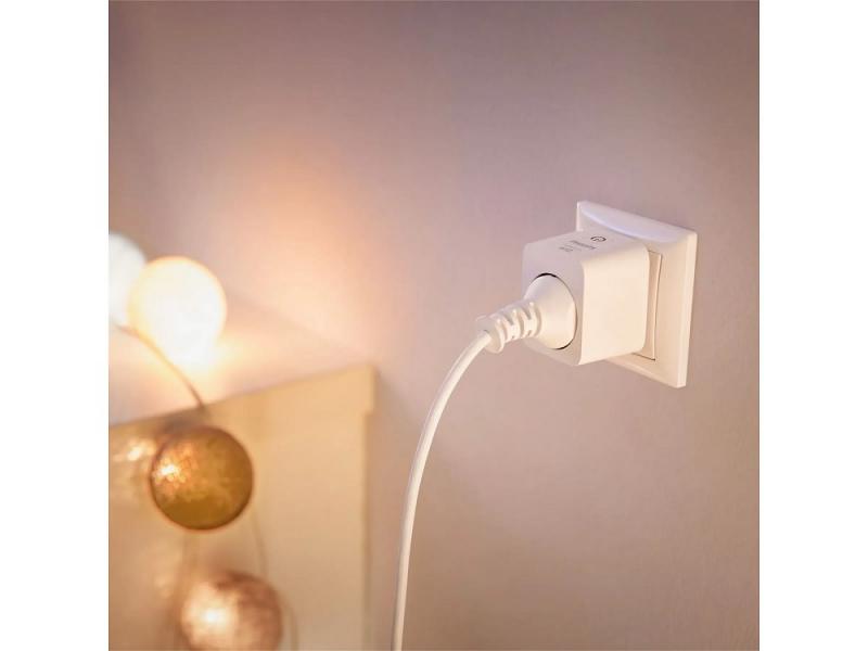 Philips WiZ Smart Plug PowerMeter – Smarte WLAN-Steckdose Typ F 2300W 10A, Matter, Energiemessung