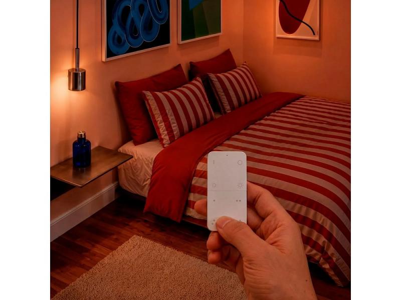 Philips WiZ Smart Dimmer Switch – Kabelloser Dimmschalter mit 8 Tasten, 4 Lichtszenen, Weiß