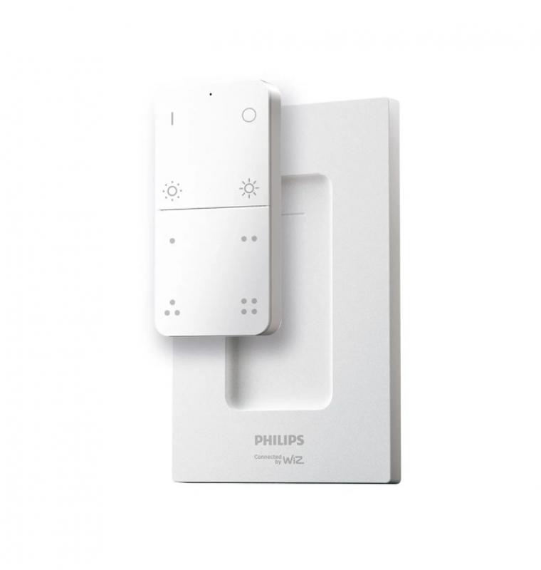 Philips WiZ Smart Dimmer Switch – Kabelloser Dimmschalter mit 8 Tasten, 4 Lichtszenen, Weiß