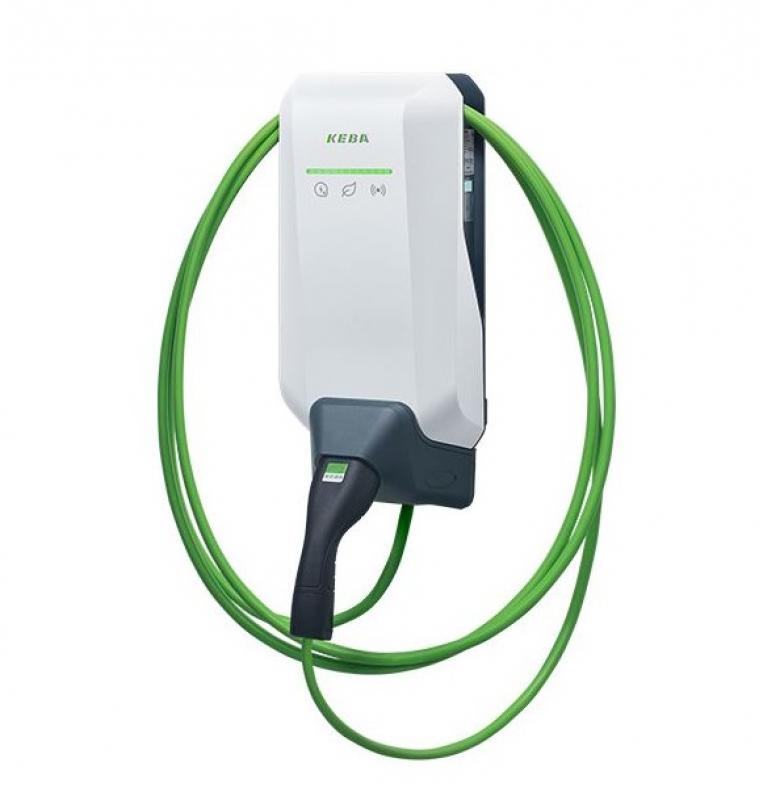 KEBA KeContact P40 Pro 22 kW, 3-phasig, 6 m Typ-2-Kabel, Weiß, LTE, WLAN, LAN, Bluetooth, RFID, MID, eichrechtskonform, Hersteller-Art.-Nr. 131.131