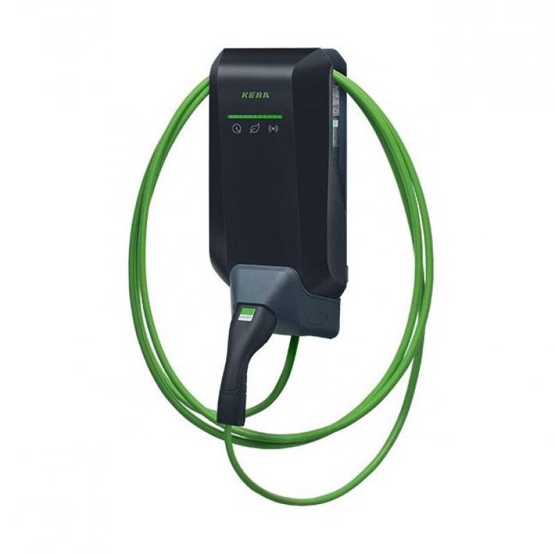 KEBA KeContact P40 Pro 22 kW, 3-phasig, 6 m Typ-2-Kabel, Schwarz, WLAN, LAN, Bluetooth, RFID, MID, Hersteller-Art.-Nr. 131.742