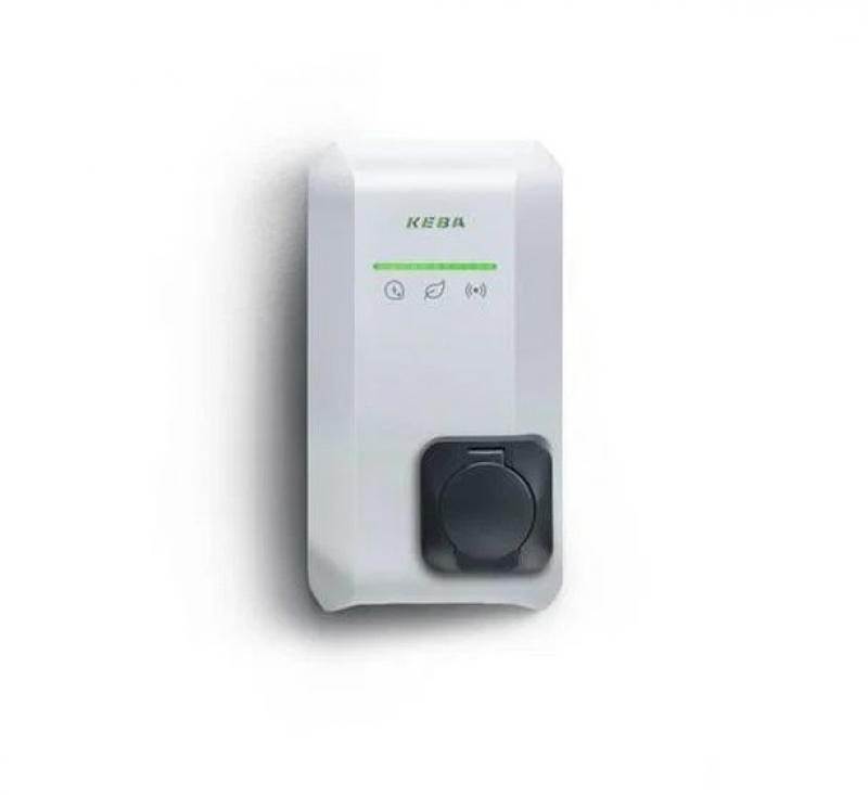 KEBA KeContact P40 11 kW Wallbox weiß mit Typ-2-Steckdose, WLAN, RFID & MID-Zähler