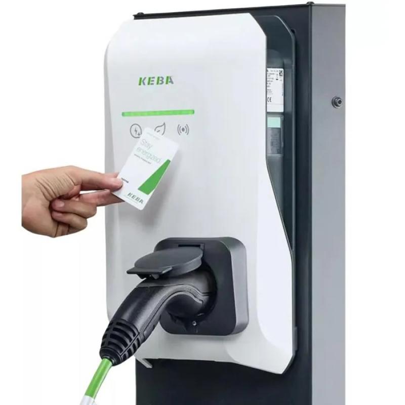 KEBA KeContact P40 Pro 22 kW, 3-phasig, Typ-2-Steckdose, Weiß, WLAN, LAN, Bluetooth, RFID, MID, Hersteller-Art.-Nr. 140.228