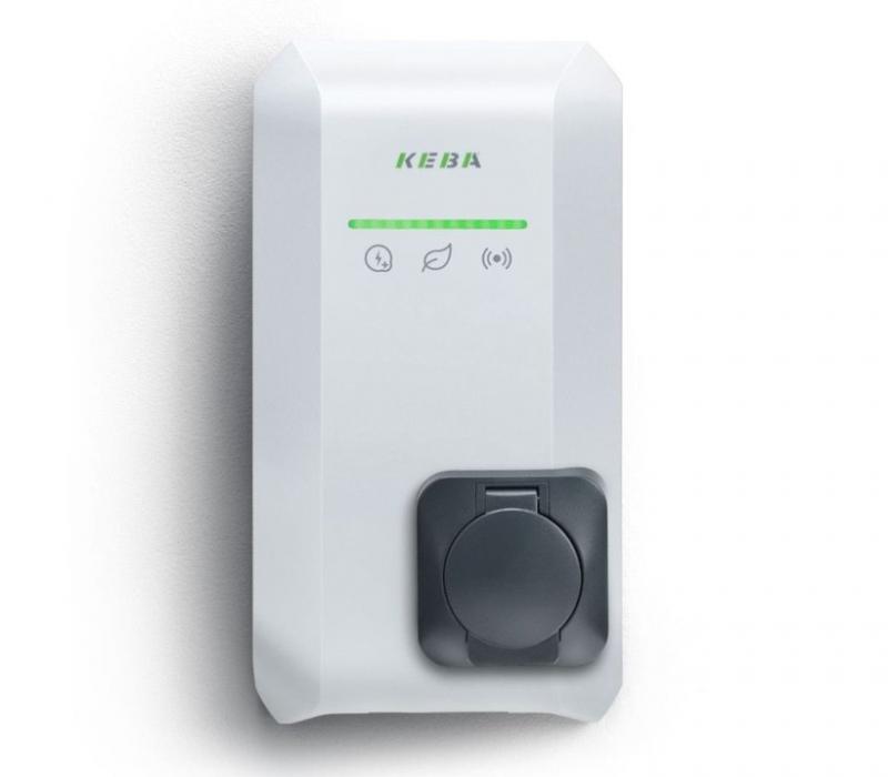 KEBA KeContact P40 Pro 22 kW, 3-phasig, Typ-2-Steckdose, Weiß, WLAN, LAN, Bluetooth, RFID, MessEV, Hersteller-Art.-Nr. 140.232