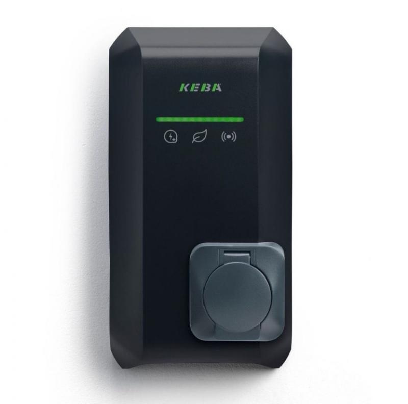 KEBA KeContact P40 Pro Socket 22 kW, 3-phasig, Typ-2-Steckdose, Schwarz, WLAN, LAN, RFID, MID, Hersteller-Art.-Nr. 140.229