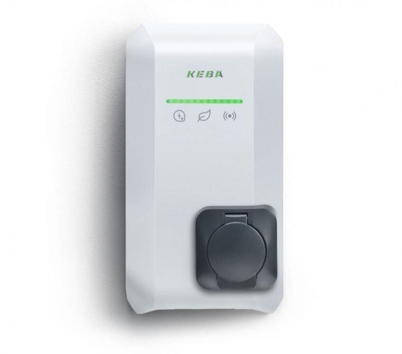 KEBA KeContact P40 Pro 22 kW, 3-phasig, Typ-2-Steckdose, Weiß, WLAN, LAN, LTE, Bluetooth, RFID, MessEV, Hersteller-Art.-Nr. 140.234