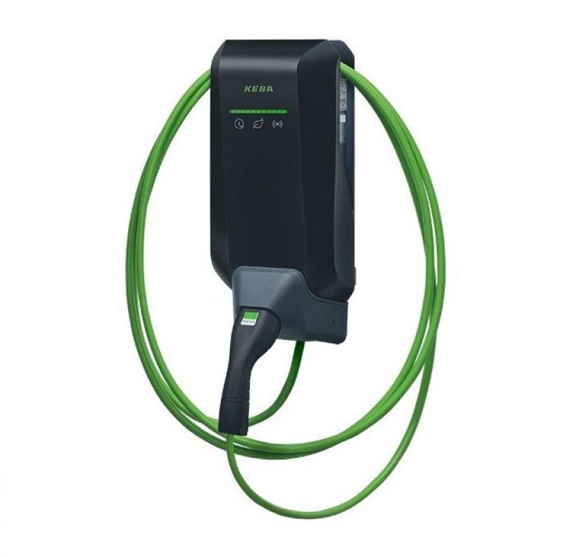 KEBA KeContact P40 Smart 11 kW, 3-phasig, Typ 2 Ladekabel 6 m, Schwarz, Hersteller-Art.-Nr. 144014